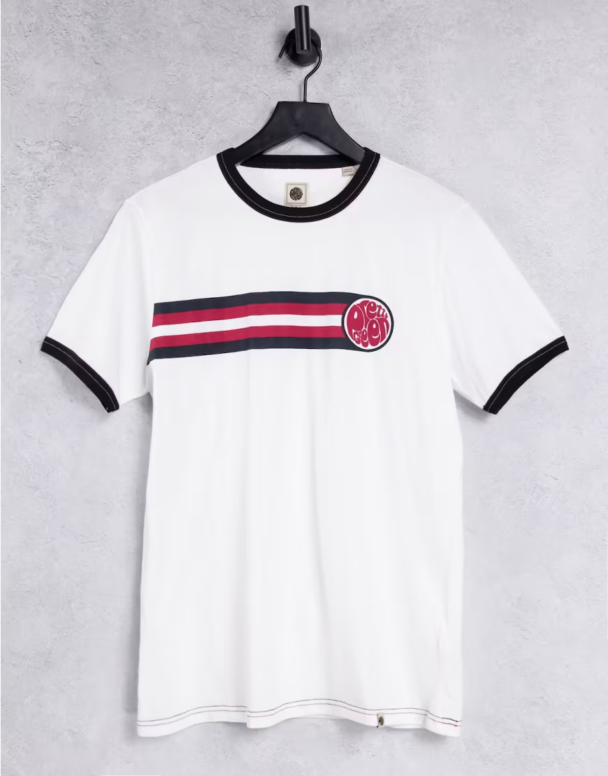 Pretty Green Mens Timor T-Shirt In White