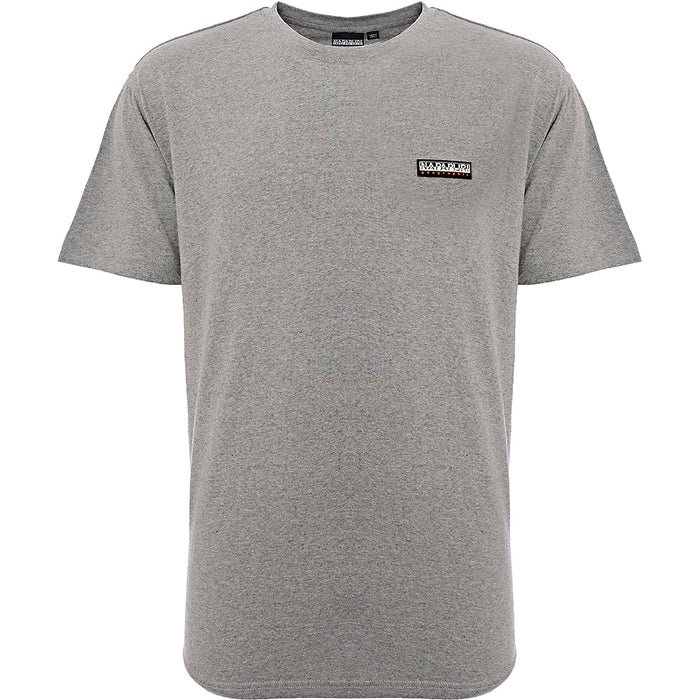 Napapijri Men's Light Grey Patch T-Shirt