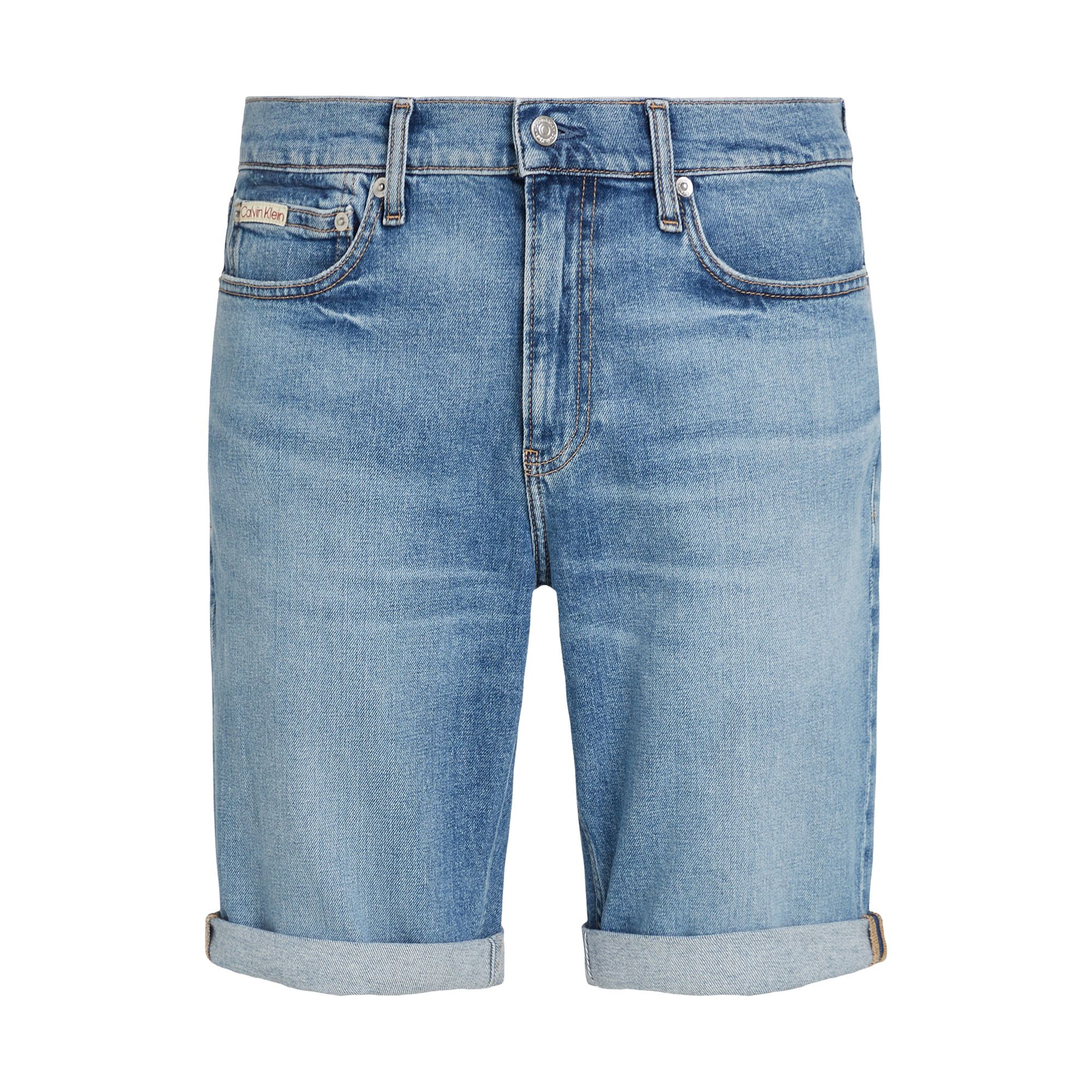 Calvin Klein Jeans Mens Slim Fit Denim Shorts In Blue