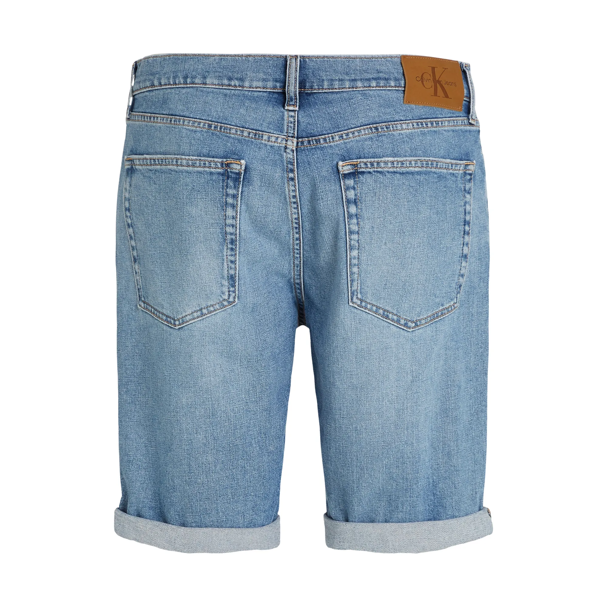 Calvin Klein Jeans Mens Slim Fit Denim Shorts In Blue
