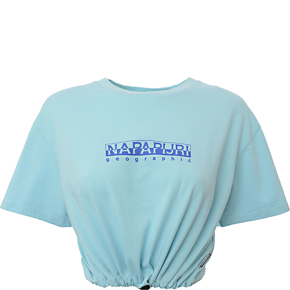 Womens Napapijri Beatnik Cropped T-Shirt in Blue