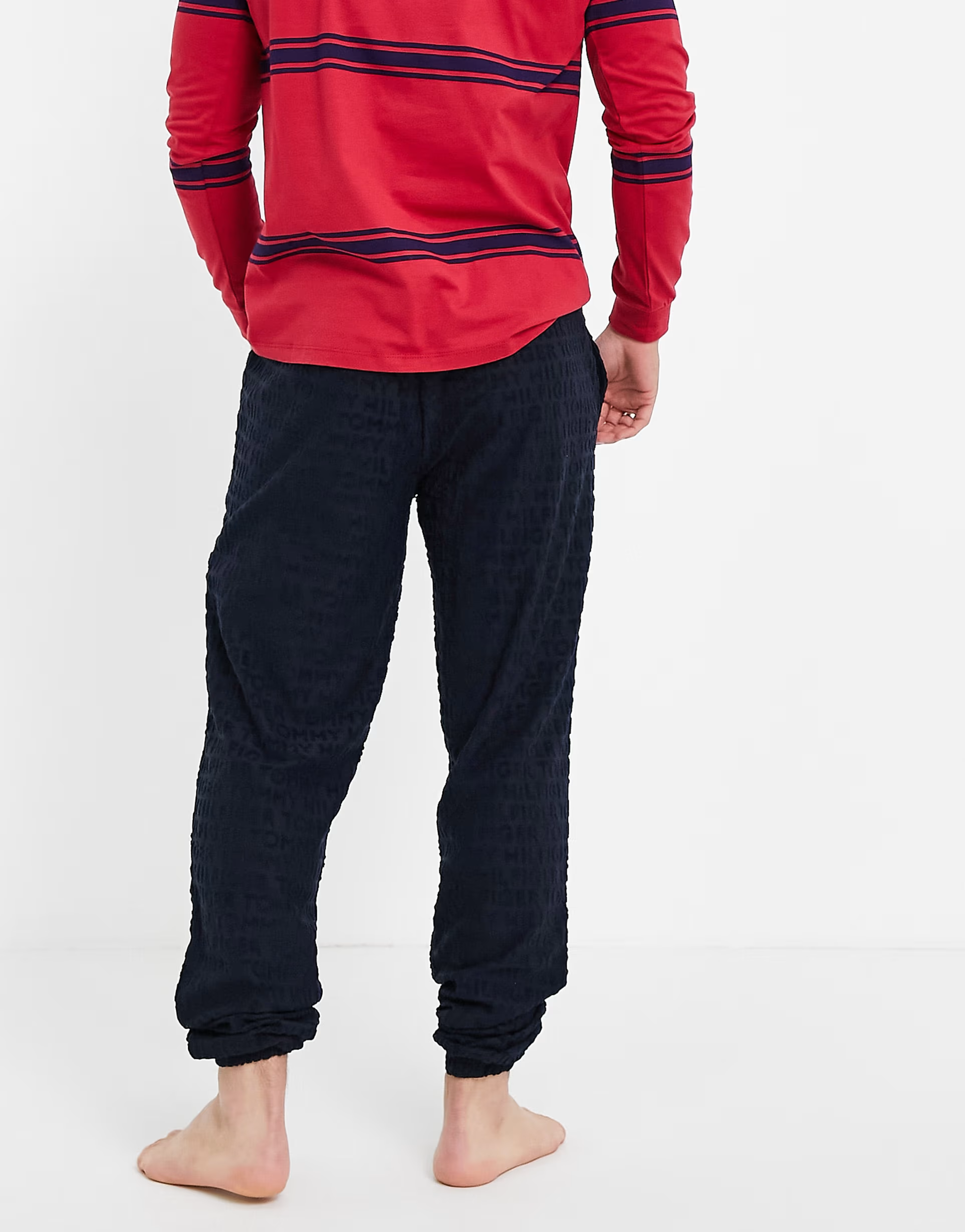 Tommy Hilfiger Lounge Jogger Towelling With Small Tennis Logo in Navy