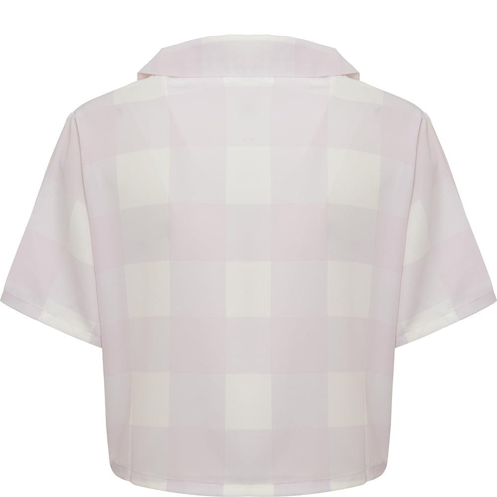 Glamorous Womens Boxy Shirt in Lilac Check Co-ord