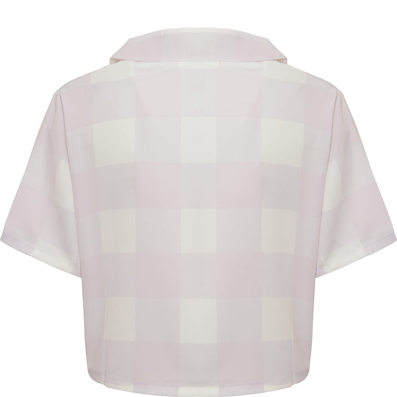 Glamorous Womens Boxy Shirt in Lilac Check Co-ord