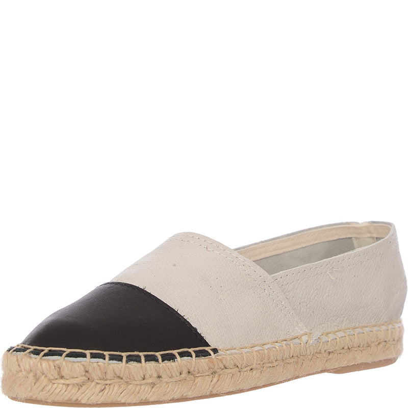 Solillas Women's Off White Leather Espadrilles