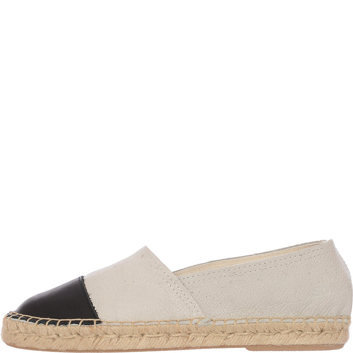 Solillas Women's Off White Leather Espadrilles