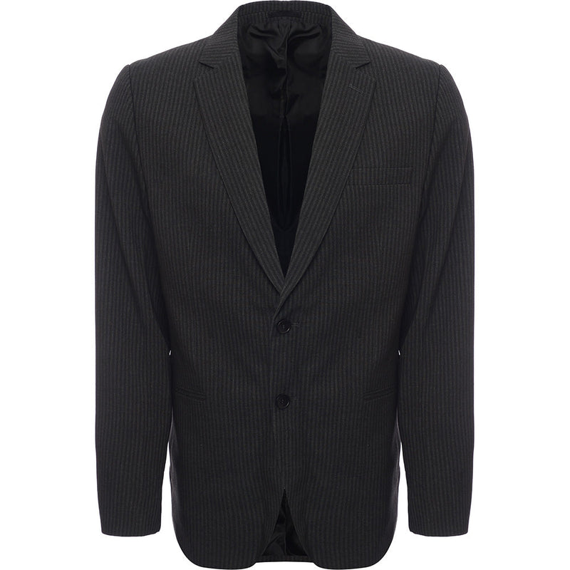 Bolongaro Trevor Mens Stripe Seersucker Skinny Fit Suit Jacket in Grey