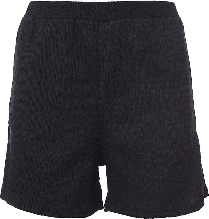 Catch Women's Black Seersucker High Waist Beach Shorts