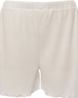 Catch Women's White Rib Textured High Shine Beach Shorts