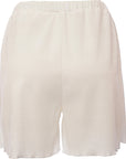 Catch Women's White Rib Textured High Shine Beach Shorts