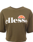 Ellesse Womens Cropped T-Shirt in Khaki