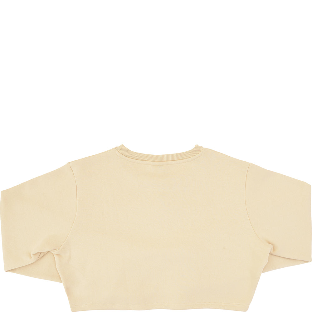 Womens Ellesse Beige Cropped Sweatshirt