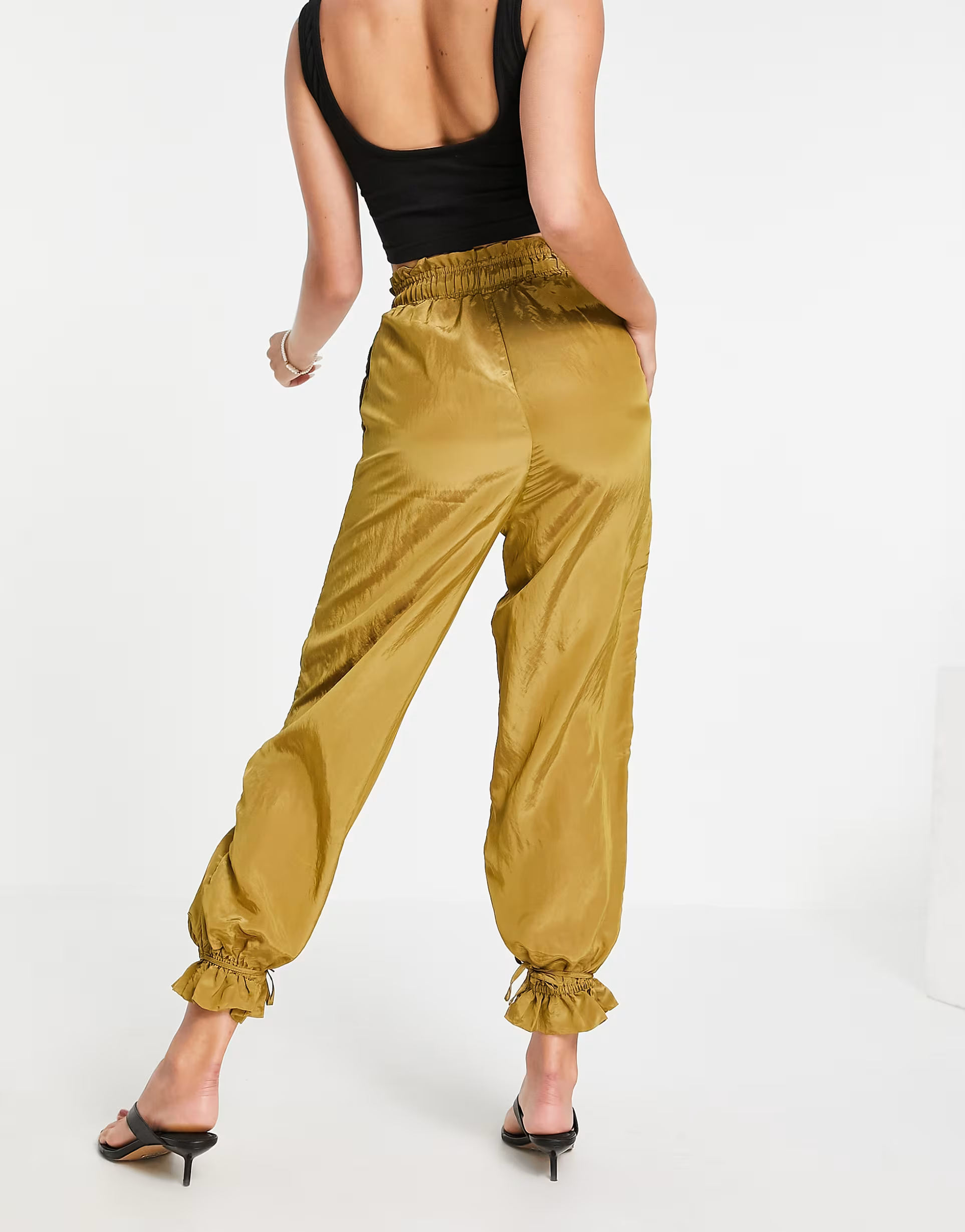 Ghospell Womens Chronical Drawstring Trousers in Camel