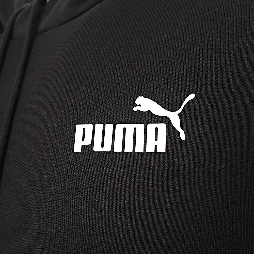 Puma Mens Black Essentials Small Logo Hoodie