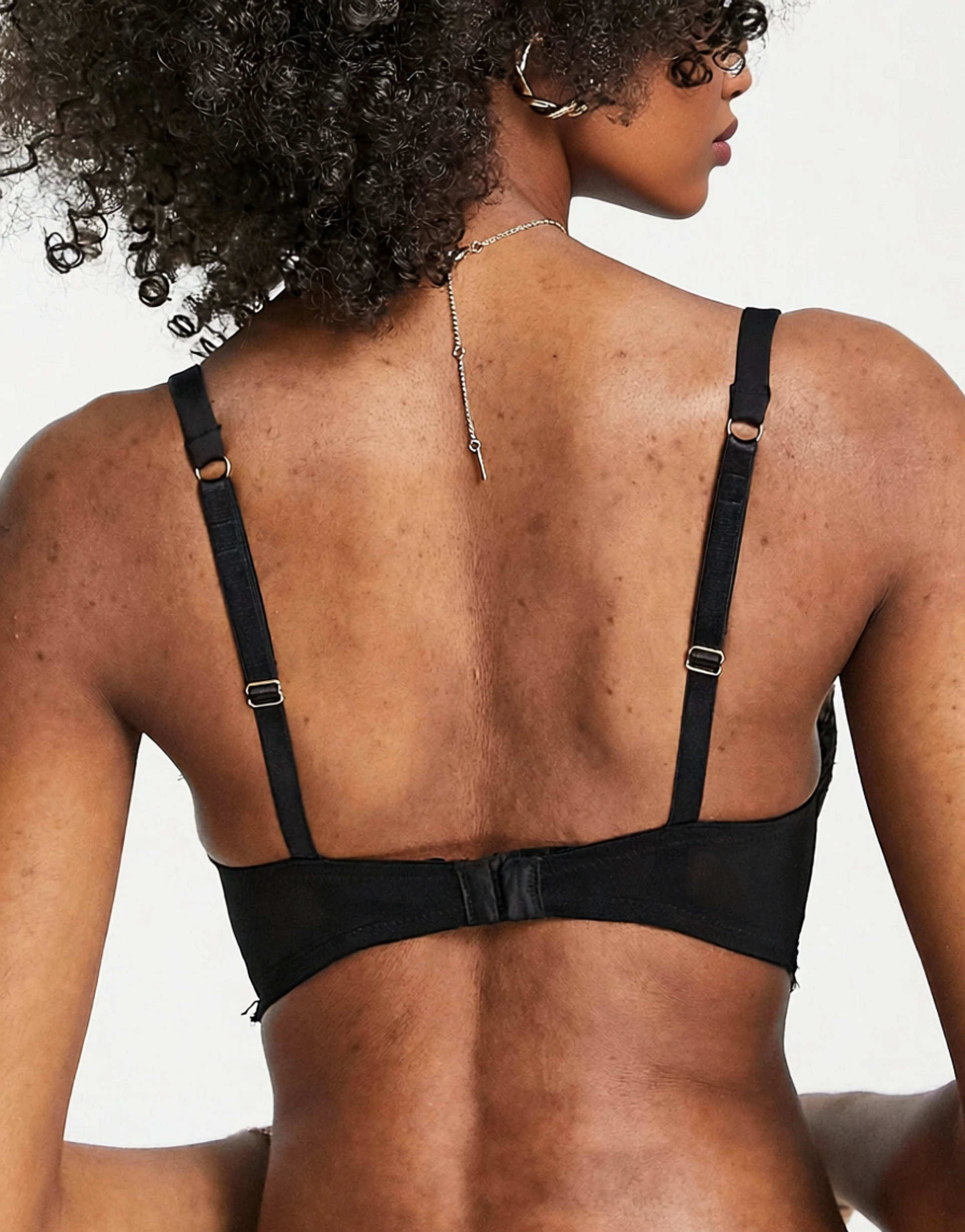 Figleaves Womens Pulse Fuller Bust Eyelash Foil Lace Balcony Bra in Black And Gold