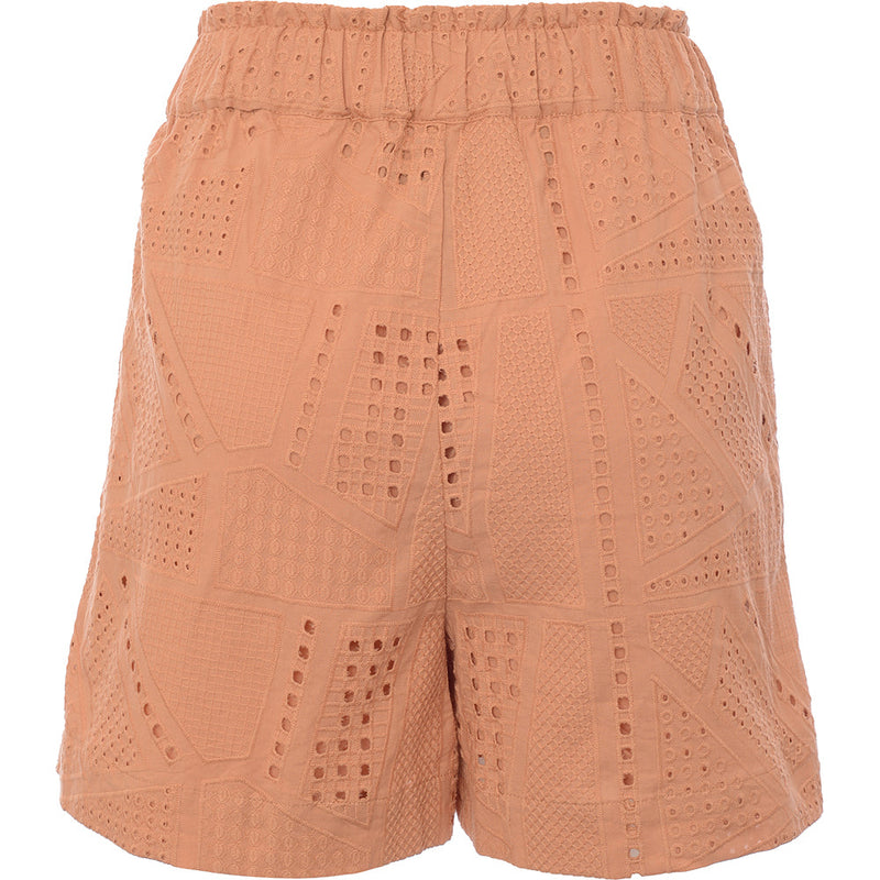 Y.A.S Women's Organic Cotton Broderie Shorts Co-Ord