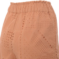 Y.A.S Women's Organic Cotton Broderie Shorts Co-Ord