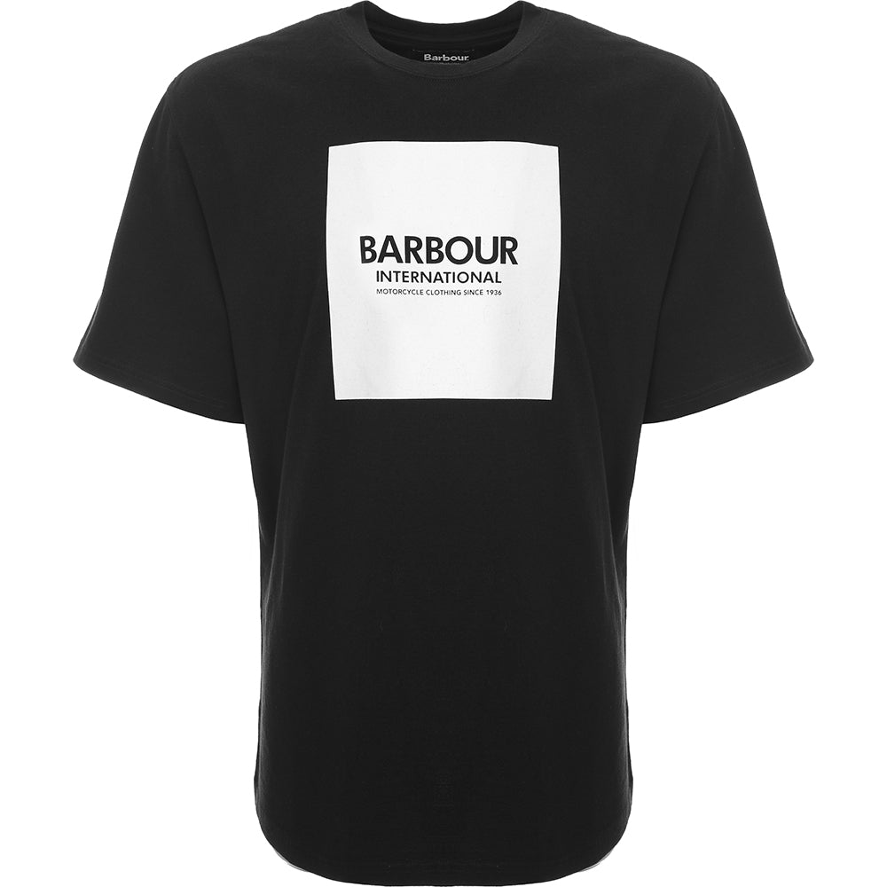 Barbour International Mens Black Box Logo T-Shirt