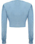 Influence Women's Sky Blue Co-Ord Tie Front Beach Top