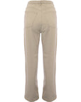 Signature 8 Women's Beige High-Waisted Straight Leg Jeans