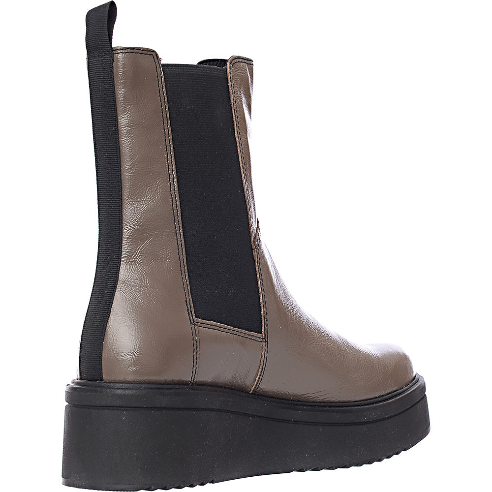 Vagabond Tara Flatform Calf Boots In Brown