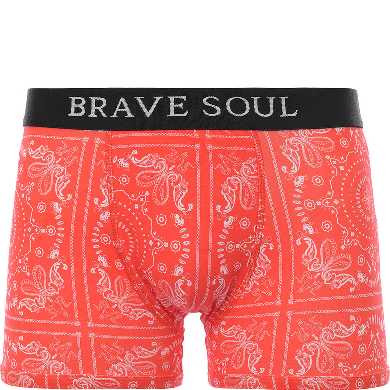 Brave Soul Mens Paisley Print 3 Pack Boxers