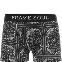 Brave Soul Mens Paisley Print 3 Pack Boxers