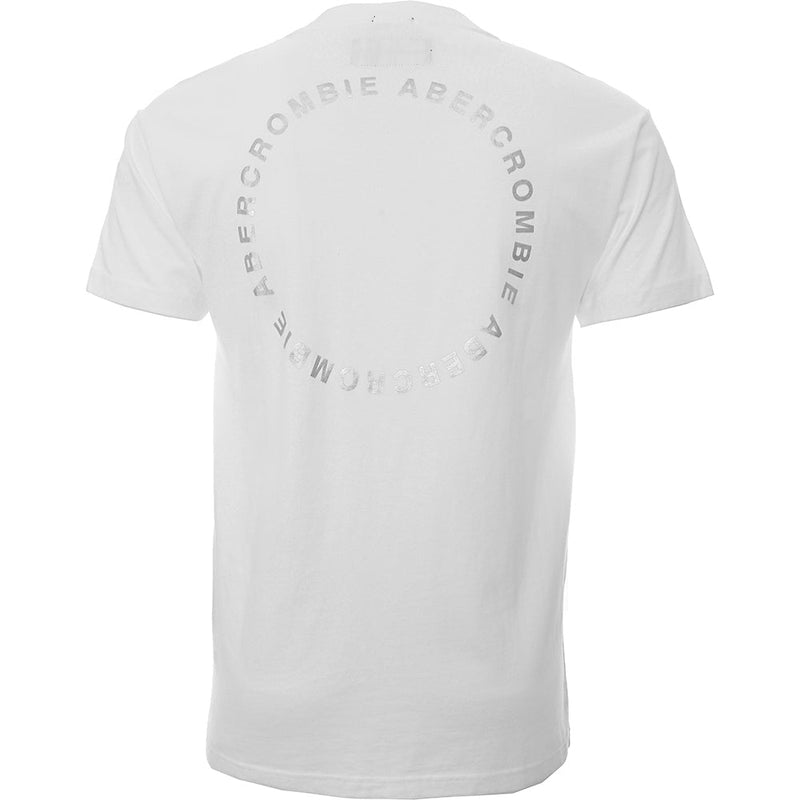 Abercrombie & Fitch Men's White Circle Logo Back Print T-Shirt