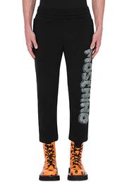 Moschino x The Flintstones™ Organic Fleece Trousers in Black
