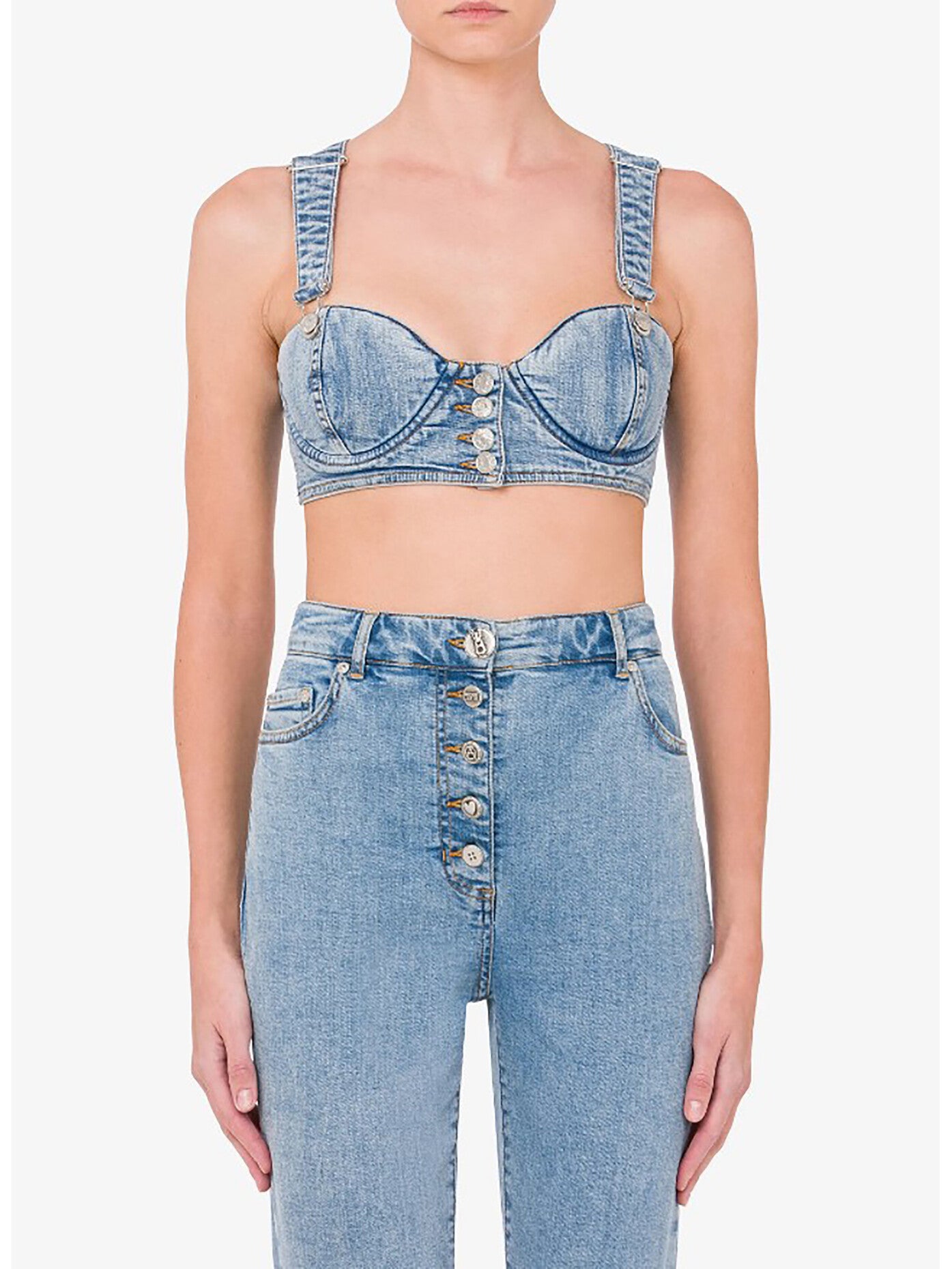 Denim Bralette in Blue