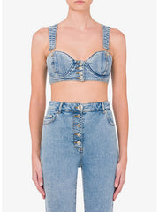 Denim Bralette in Blue