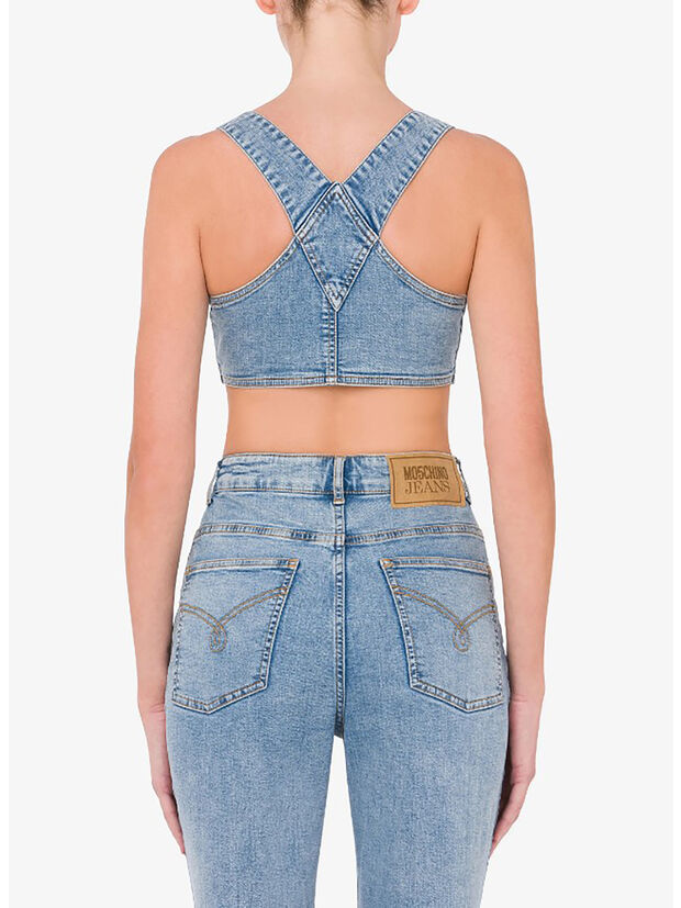Denim Bralette in Blue