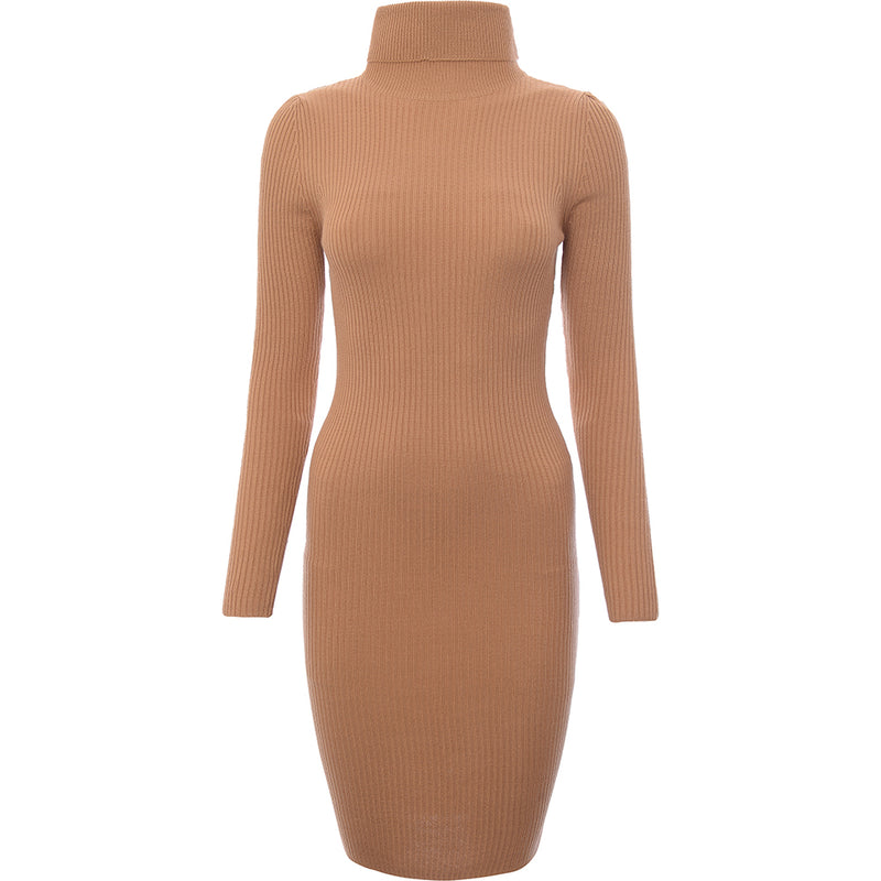 Brave Soul Women's Juliet Roll Neck Jumper Dress