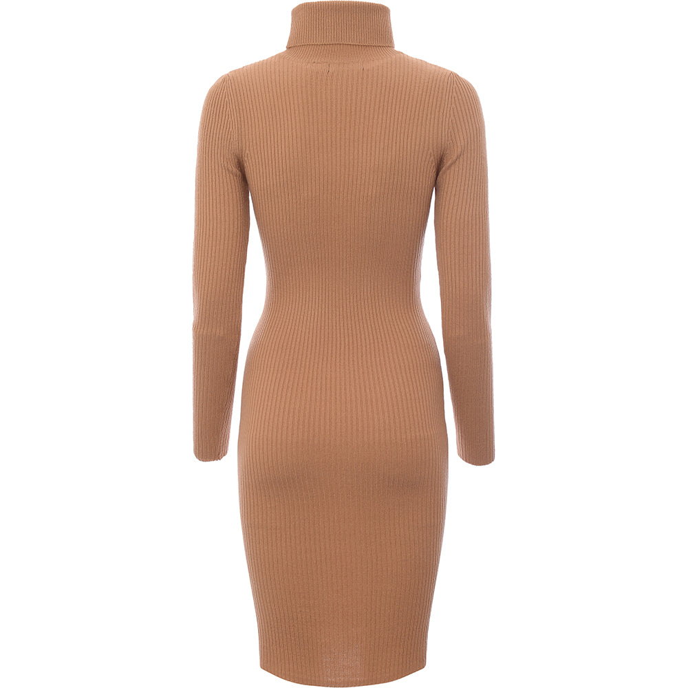 Brave Soul Women's Juliet Roll Neck Jumper Dress