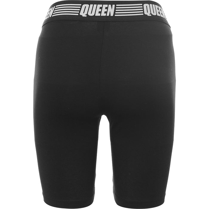 Puma Women's Black And Gold Queen Legging Shorts With Banding