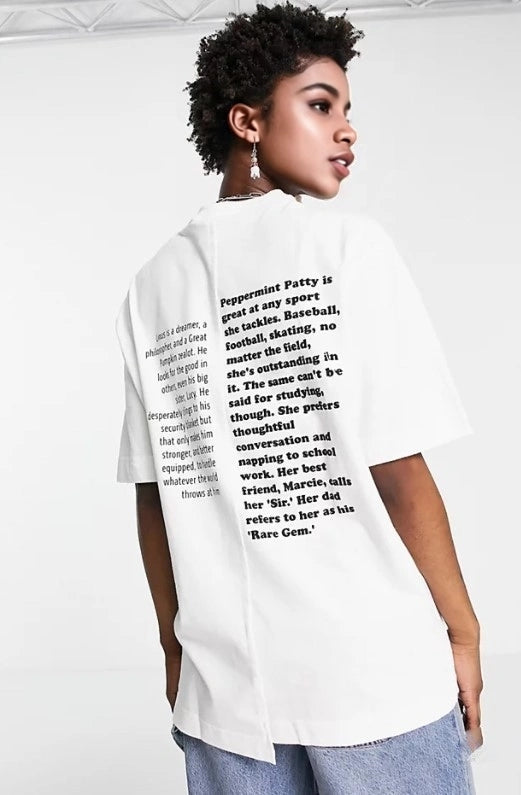 Womens Lacoste X Peanuts Spliced Character T-Shirt in White