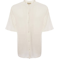 Bando Men's Grandad Collar Textured Shirt