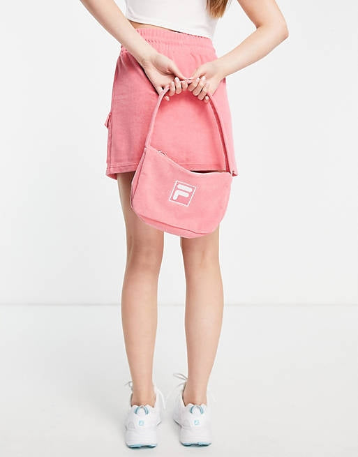 Fila Womens Towelling Skirt With Pocket In Pink