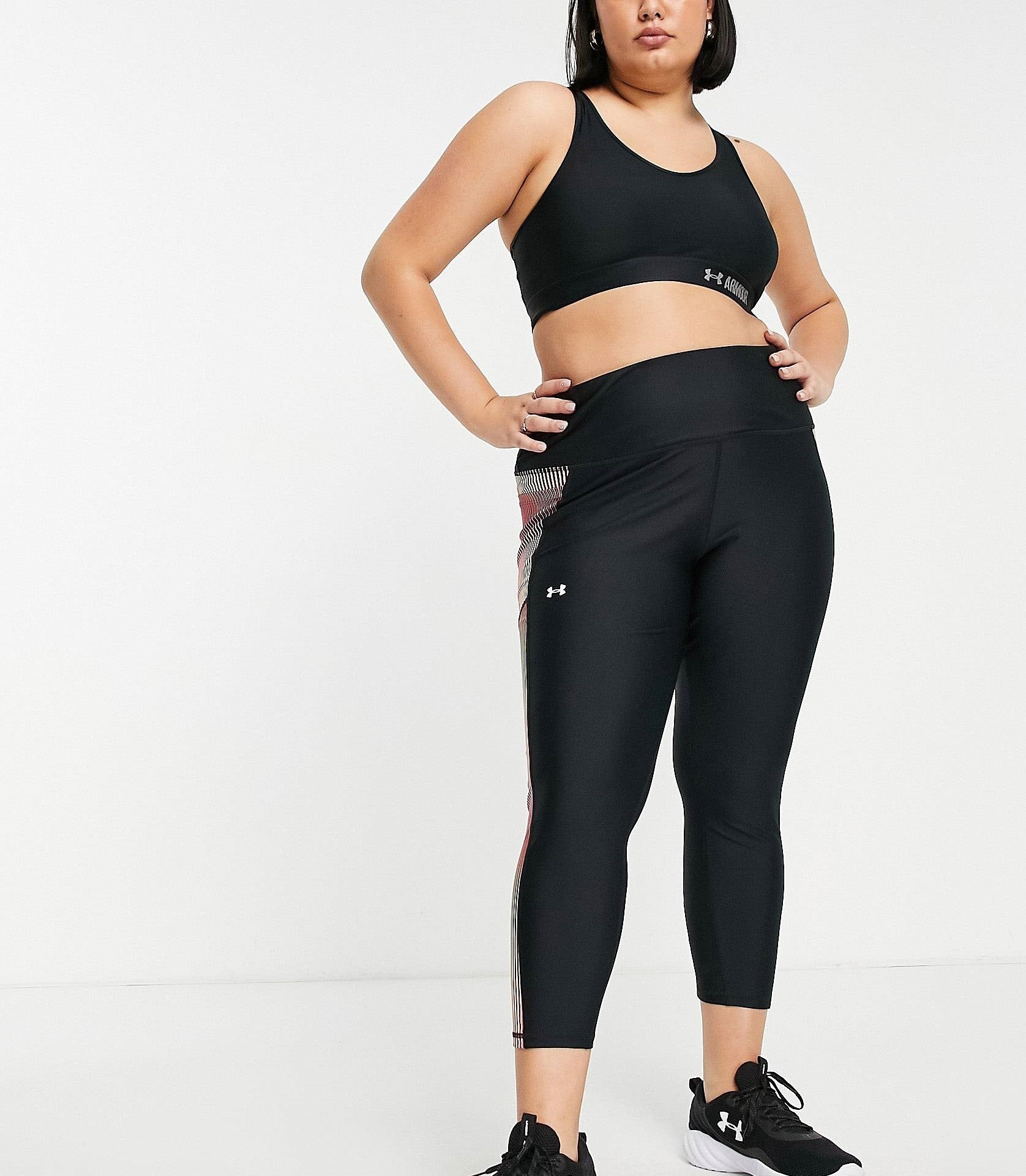 Under Armour Womens Plus Heatgear Leggings in Black