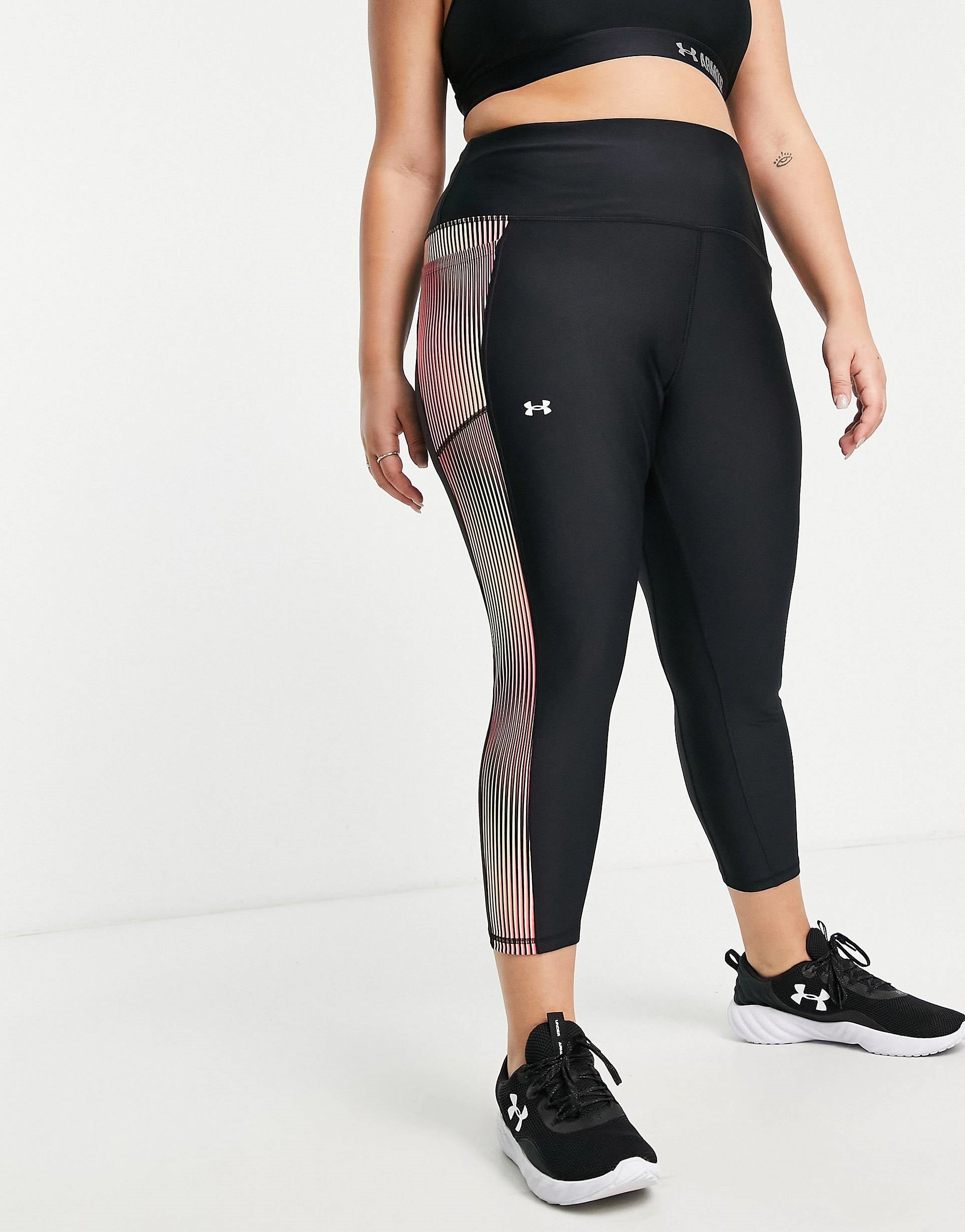 Under Armour Womens Plus Heatgear Leggings in Black