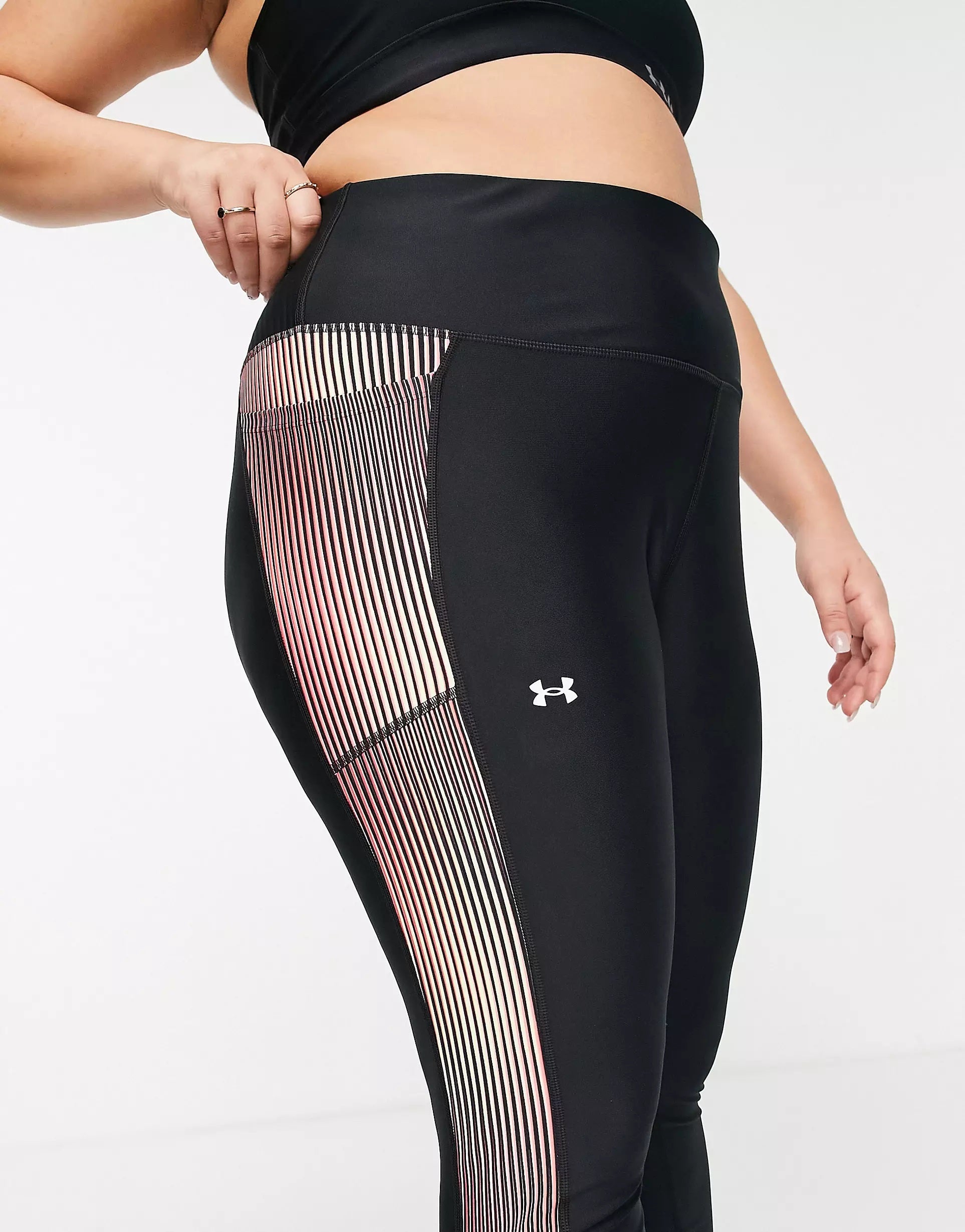 Under Armour Womens Plus Heatgear Leggings in Black