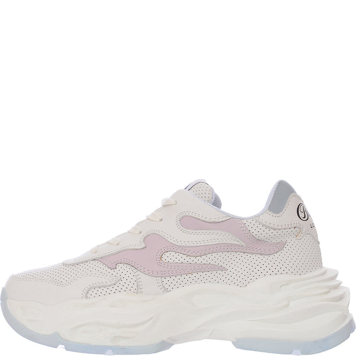 Buffalo Womens White and Lilac Eyza P Chunky Flame Trainers