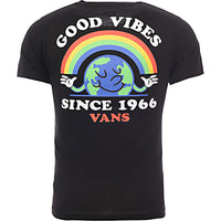 Vans Men's Black Let It Rainbow Back Print T-Shirt