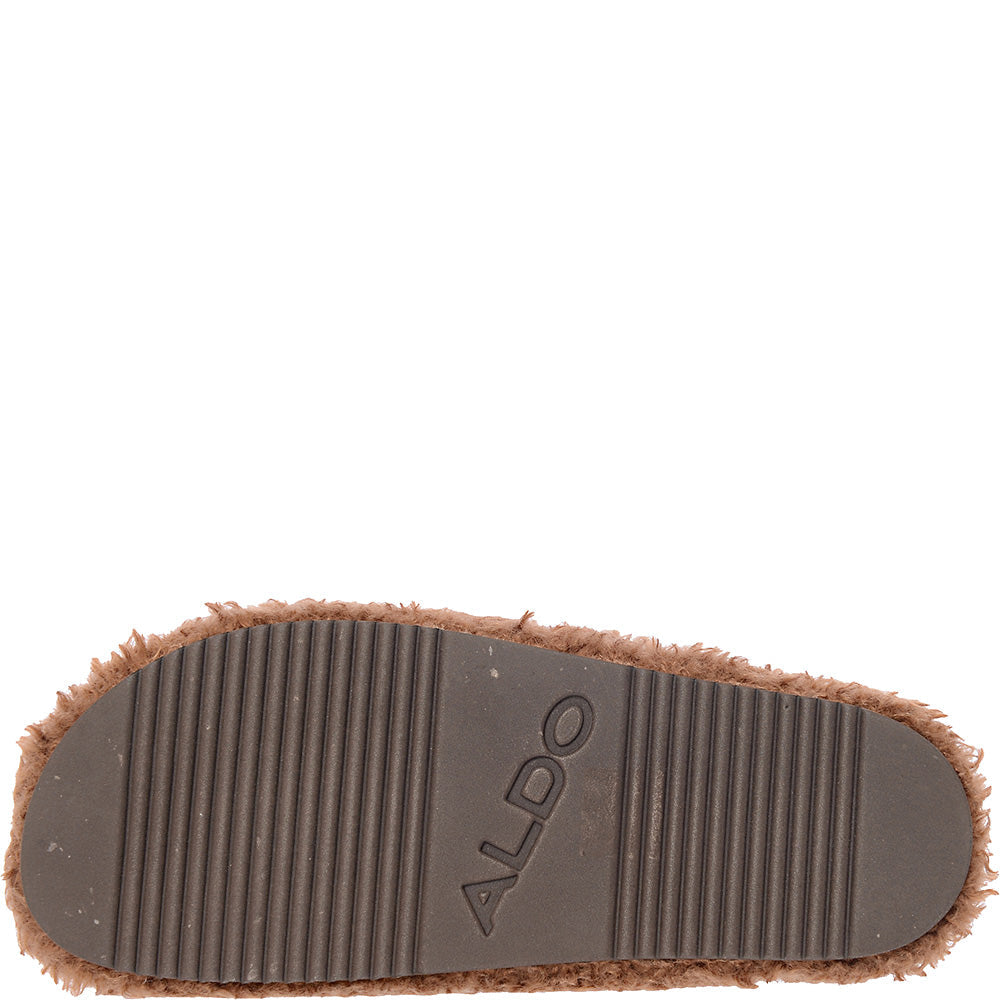 ALDO Womens WFH Slip-On Mules in Brown Teddy Fur