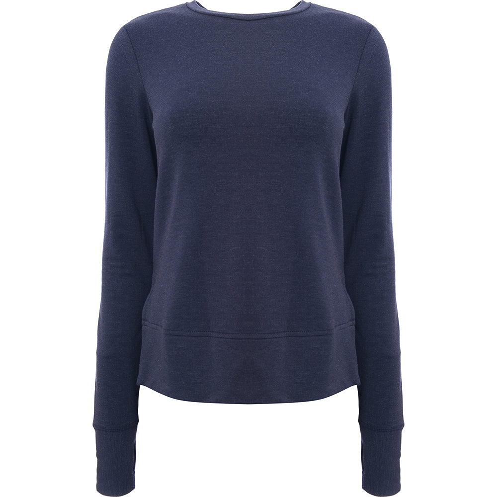 Superdry Women's Sport Active Studio Luxe Sweatshirt in Navy Marl