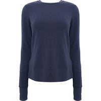 Superdry Women's Sport Active Studio Luxe Sweatshirt in Navy Marl