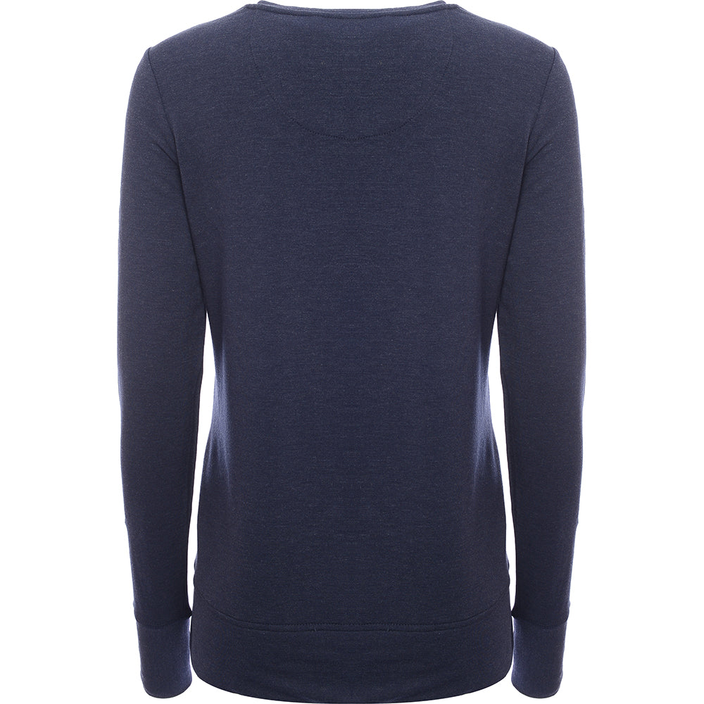 Superdry Women's Sport Active Studio Luxe Sweatshirt in Navy Marl