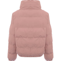 Brave Soul Womens Slay Peach Skin Puffer Jacket in Pink