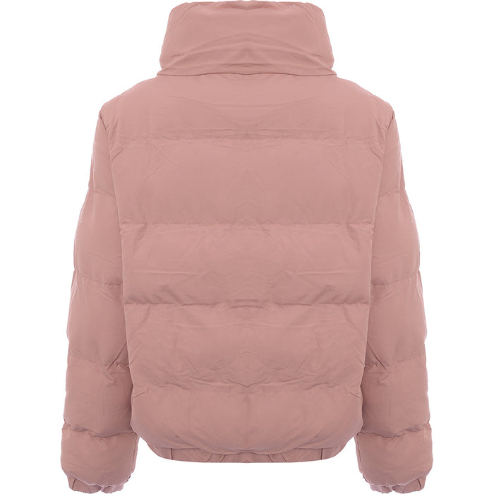 Brave Soul Womens Slay Peach Skin Puffer Jacket in Pink