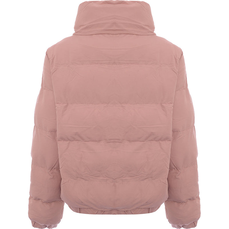 Brave Soul Womens Slay Peach Skin Puffer Jacket in Pink